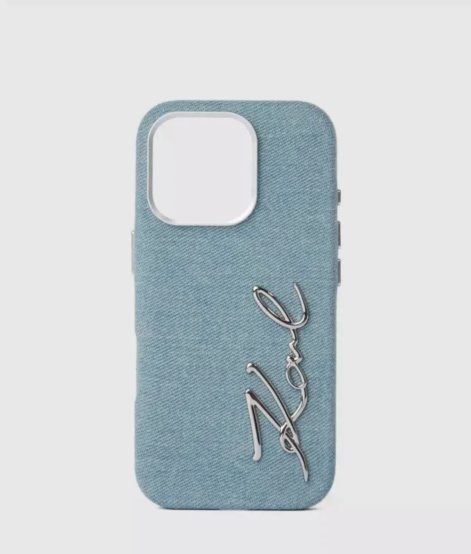 Signature-denim-kotelo iPhone 16 Pro -puhelimelle Signature-denim-kotelo iPhone 16 Pro -puhelimelle