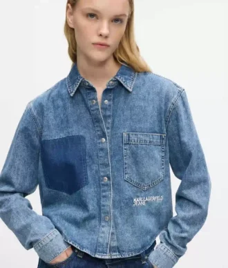 Suorakaiteen muotoinen denimpaita Suorakaiteen muotoinen denimpaita