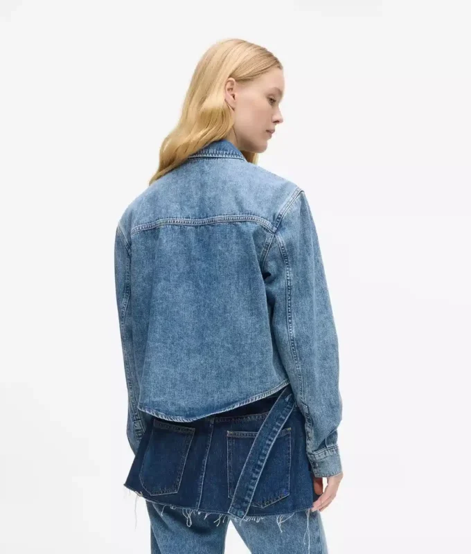 Suorakaiteen muotoinen denimpaita Suorakaiteen muotoinen denimpaita