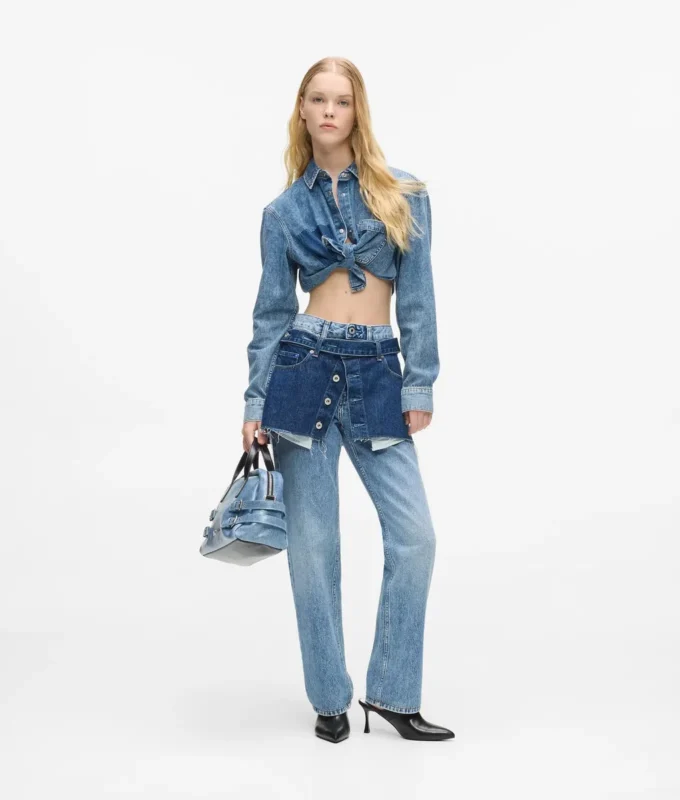 Suorakaiteen muotoinen denimpaita Suorakaiteen muotoinen denimpaita