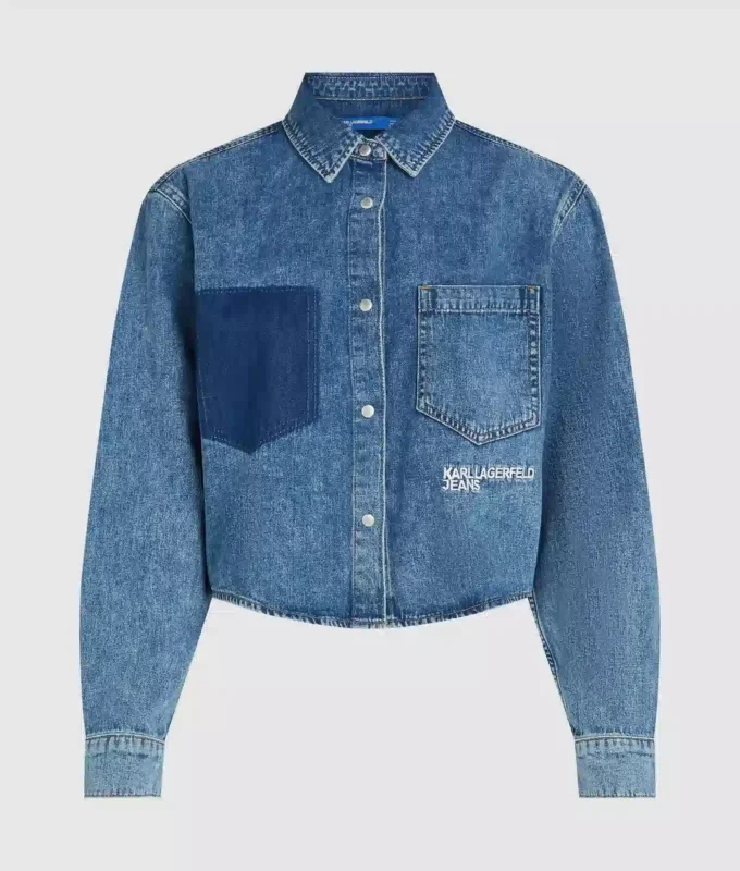 Suorakaiteen muotoinen denimpaita Suorakaiteen muotoinen denimpaita