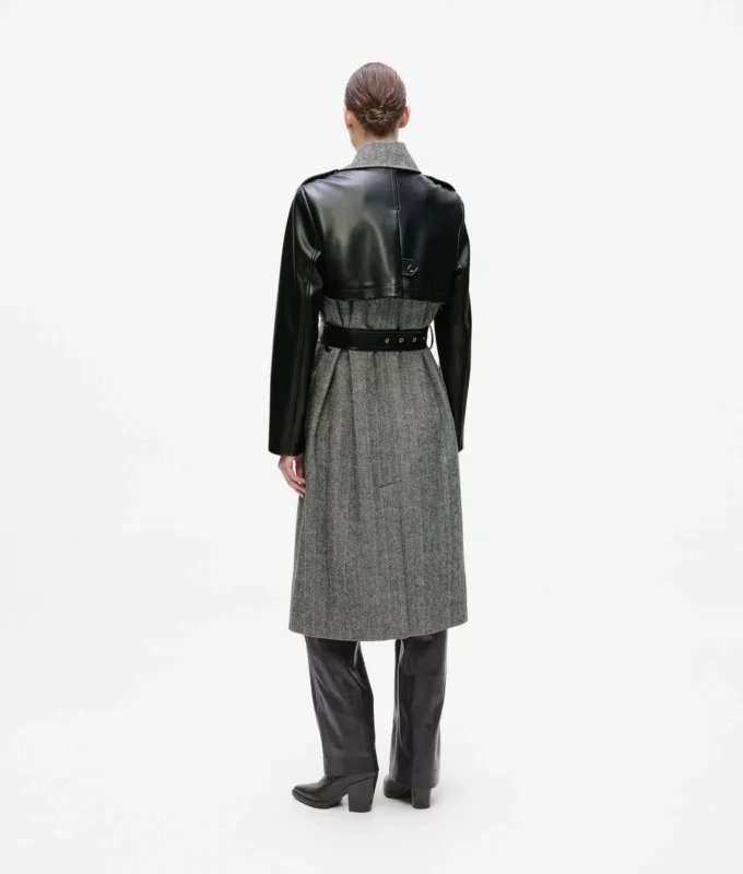 Tweed- ja tekonahkatakki Tweed- ja tekonahkatakki
