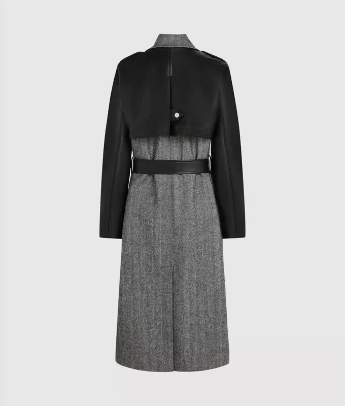 Tweed- ja tekonahkatakki Tweed- ja tekonahkatakki