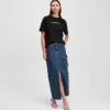 UTILITY DENIM MAXI SKIRT UTILITY DENIM MAXI SKIRT
