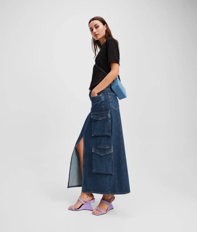 UTILITY DENIM MAXI SKIRT UTILITY DENIM MAXI SKIRT