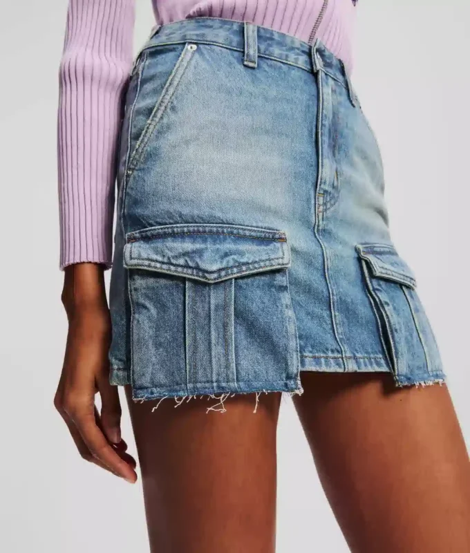 UTILITY DENIM MINI SKIRT UTILITY DENIM MINI SKIRT