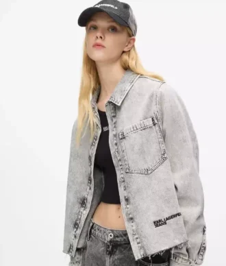 Valkaistu denimpaita