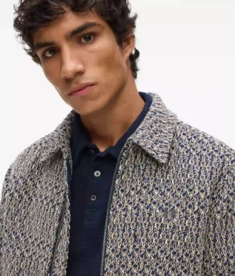 Vetoketjullinen bouclé-tweed-takki