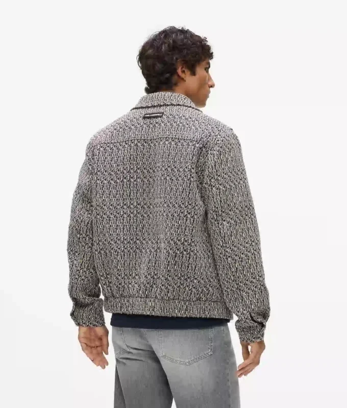 Vetoketjullinen bouclé-tweed-takki Vetoketjullinen bouclé-tweed-takki