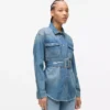 Vyötäröinen denimpaita Vyötäröinen denimpaita