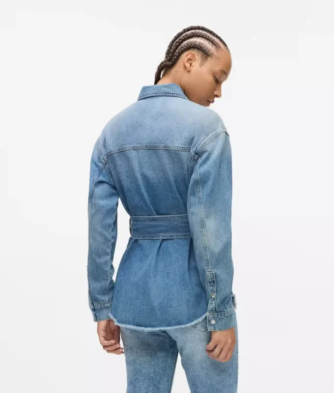 Vyötäröinen denimpaita Vyötäröinen denimpaita