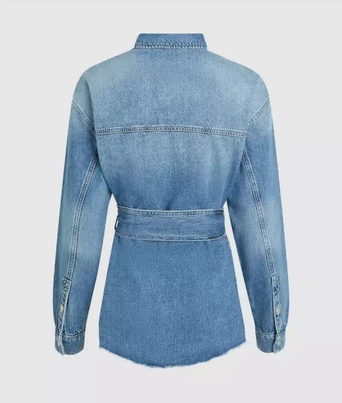Vyötäröinen denimpaita Vyötäröinen denimpaita