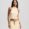 ZIP-FRONT SLEEVELESS TOP ZIP-FRONT SLEEVELESS TOP