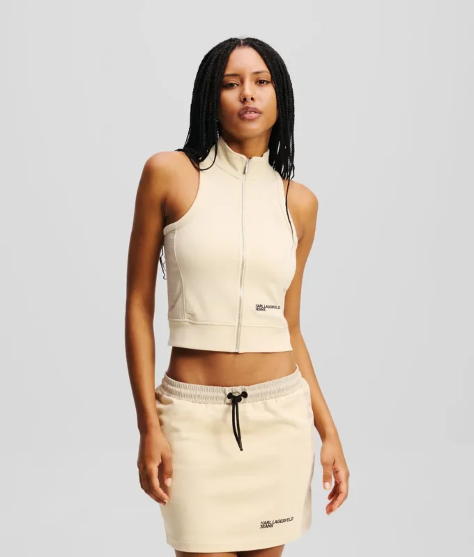 ZIP-FRONT SLEEVELESS TOP ZIP-FRONT SLEEVELESS TOP