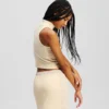 ZIP-FRONT SLEEVELESS TOP ZIP-FRONT SLEEVELESS TOP
