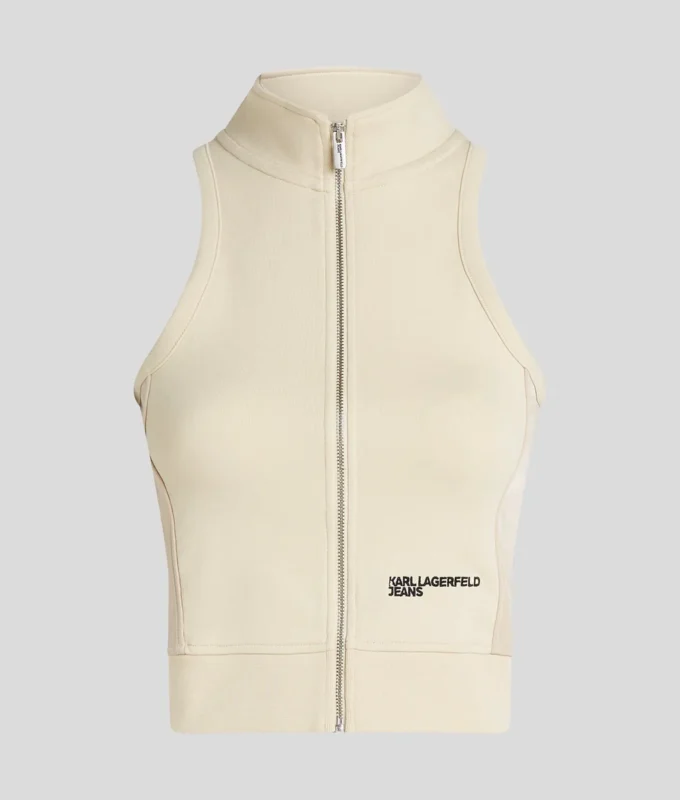 ZIP-FRONT SLEEVELESS TOP ZIP-FRONT SLEEVELESS TOP